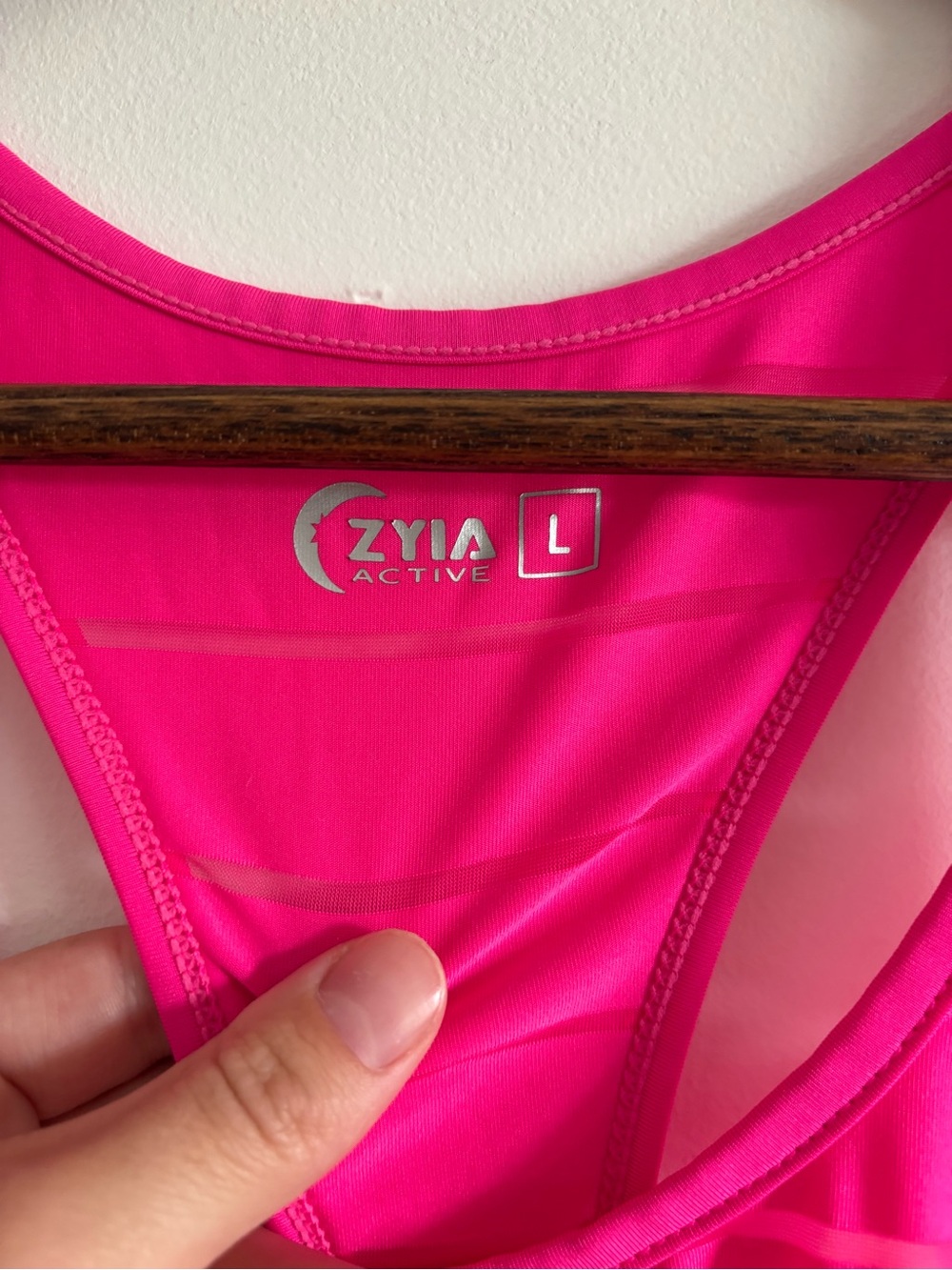 Neon Pink Racerback Tank Top - Lightweight Activewear - Picture 3 of 6